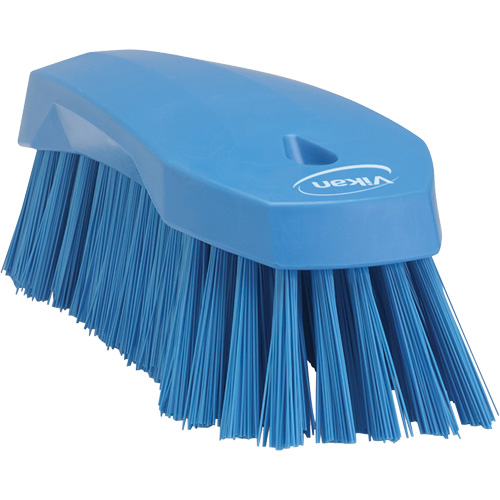 Large Angled Hand Brush, Stiff Bristles, 8" Long, Blue Les Fournitures Industrielles Méga