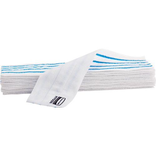 Tampon vadrouille jetable, Style Boucles et crochets, Microfibre, 18" lo x 4" la Les Fournitures Industrielles Méga