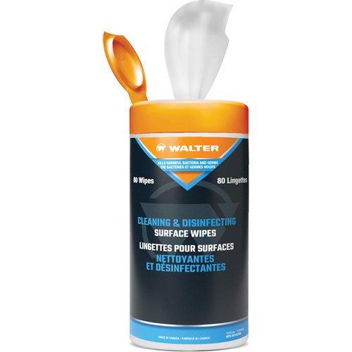 Disinfectant Cleaner Degreaser Surface Wipes, 12" x 5.5", 80 Count Les Fournitures Industrielles Méga
