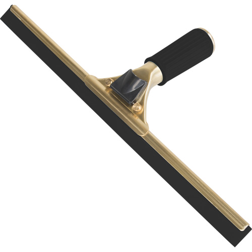 Handheld Window Squeegee, 14", Rubber, Brass Frame Les Fournitures Industrielles Méga