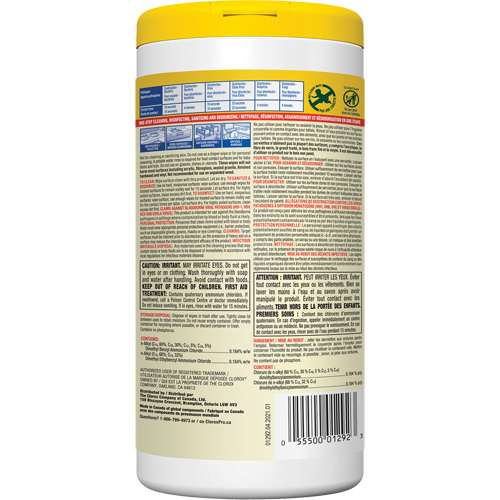 Disinfecting Wipes, 75 Count Les Fournitures Industrielles Méga