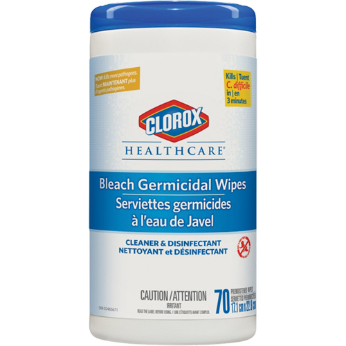 Healthcare&reg; Disinfecting Bleach Wipes, 70 Count Les Fournitures Industrielles Méga