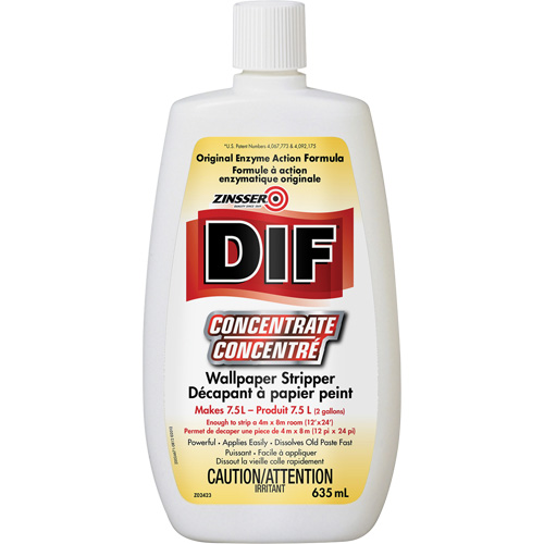 D&eacute;capant &agrave; papier peint en liquide concentr&eacute; Zinsser DIF, 635 ml, Bouteille Les Fournitures Industrielles Méga