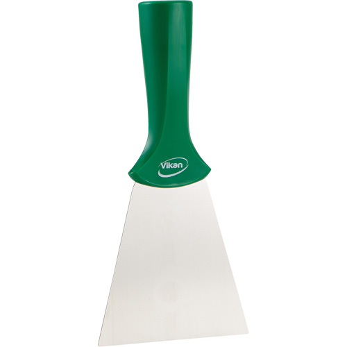 Handle-Mounted Stainless Steel Scraper, Green, 4" W x 8" L Les Fournitures Industrielles Méga