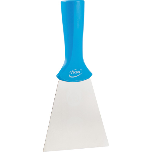 Handle-Mounted Stainless Steel Scraper, Blue, 4" W x 8" L Les Fournitures Industrielles Méga