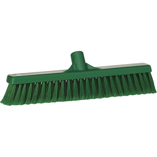 Fine Particle Push Broom, Fine/Split Bristles, 16-1/4", Polypropylene, Green Les Fournitures Industrielles Méga