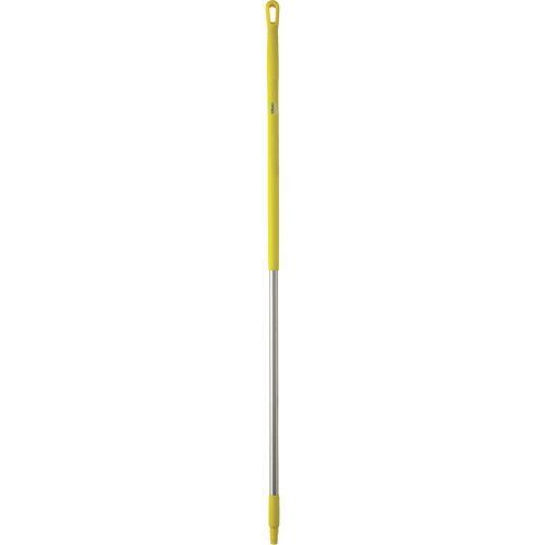 Handle, Broom/Brush/Pad Holder/Scraper/Squeegee, Yellow, Ergonomic, 59" L Les Fournitures Industrielles Méga