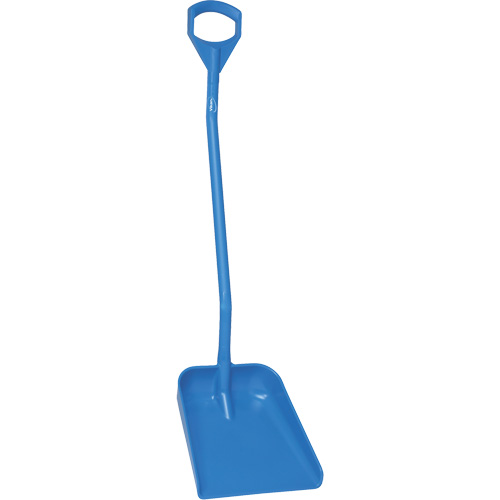 Pelle ergonomique &agrave; grande lame, Longueur de 51", Plastique, Bleu Les Fournitures Industrielles Méga