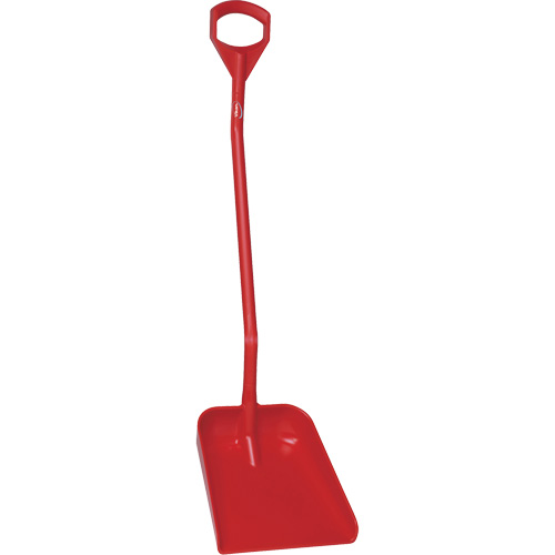 Ergonomic Large Blade Shovel, 51" Length, Plastic, Red Les Fournitures Industrielles Méga