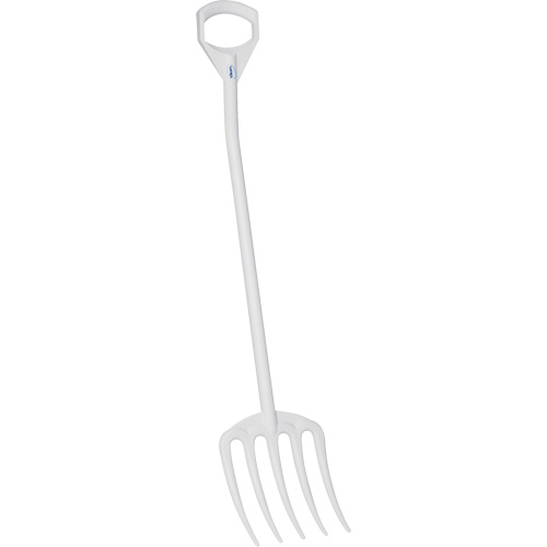 Hygienic Fork, 49" Length, Plastic, White Les Fournitures Industrielles Méga