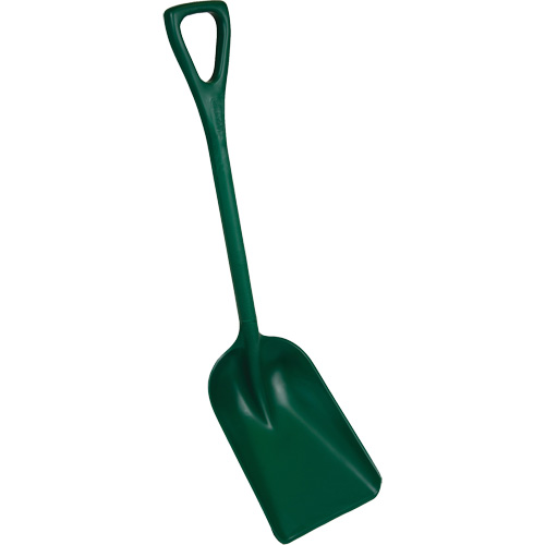 Pelle monobloc perceptible par d&eacute;tecteur de m&eacute;tal, Lame 10" x 14", Longueur de 37-1/2", Plastique, Vert Les Fournitures Industrielles Méga