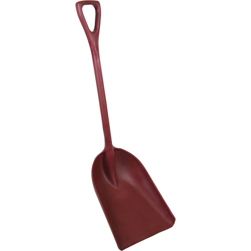 Pelle monobloc perceptible par d&eacute;tecteur de m&eacute;tal, Lame 13-3/4" x 17", Longueur de 42-1/2", Plastique, Rouge Les Fournitures Industrielles Méga