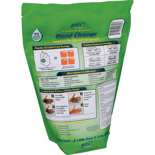 Nettoyant pour les mains biod&eacute;gradable, Poudre, 3 lb, Recharge, Parfum&eacute; Les Fournitures Industrielles Méga