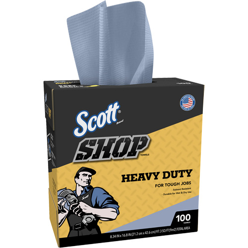 Shop Towels, Heavy-Duty, 16-4/5" L x 8-1/3" W Les Fournitures Industrielles Méga