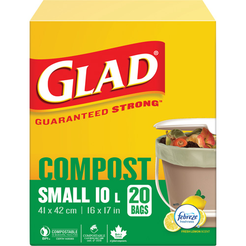 Petits sacs de compostage, R&eacute;gulier, 17" lo x 16" la, Brun, Capacit&eacute; de 10 L (3 gal.) Les Fournitures Industrielles Méga