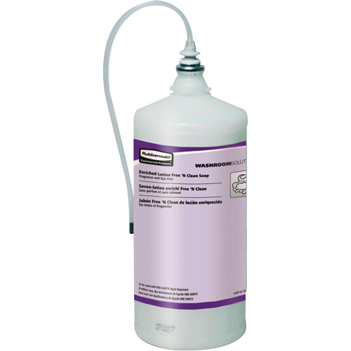 Recharge de savon liquide sans parfum et sans colorant OneShot, Cr&egrave;me, 1600 ml, Sans parfum Les Fournitures Industrielles Méga