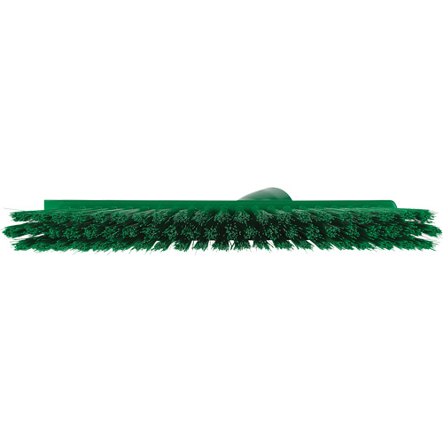 Balai biseaut&eacute; avec pas de vis inclin&eacute;, Crins Moyen, 10", Polyester, Vert Les Fournitures Industrielles Méga