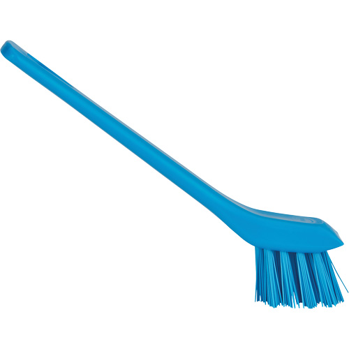 Brosse avec rebord grattoir, Soies Ferme, Longueur de 6", Bleu Les Fournitures Industrielles Méga
