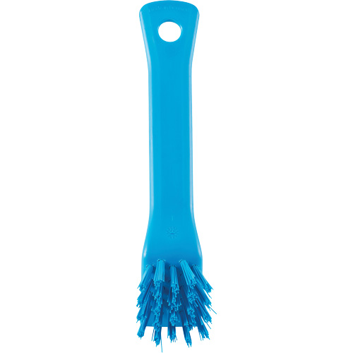 Brosse avec rebord grattoir, Soies Ferme, Longueur de 6", Bleu Les Fournitures Industrielles Méga