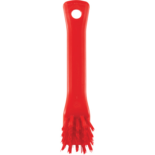 Brosse avec rebord grattoir, Soies Ferme, Longueur de 6", Rouge Les Fournitures Industrielles Méga