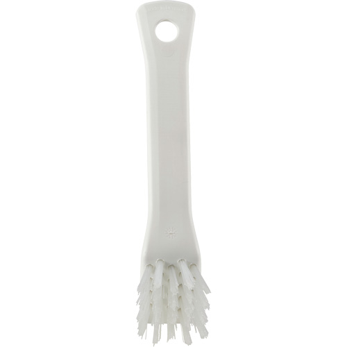 Brosse avec rebord grattoir, Soies Ferme, Longueur de 6", Blanc Les Fournitures Industrielles Méga