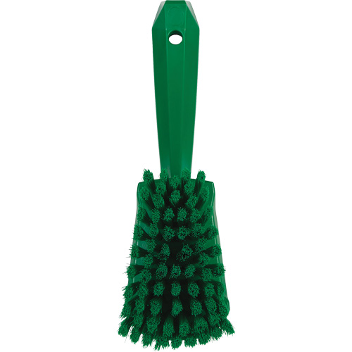 Brosse &agrave; r&eacute;curer avec manche court, Soies Doux, Longueur de 10-1/2", Vert Les Fournitures Industrielles Méga