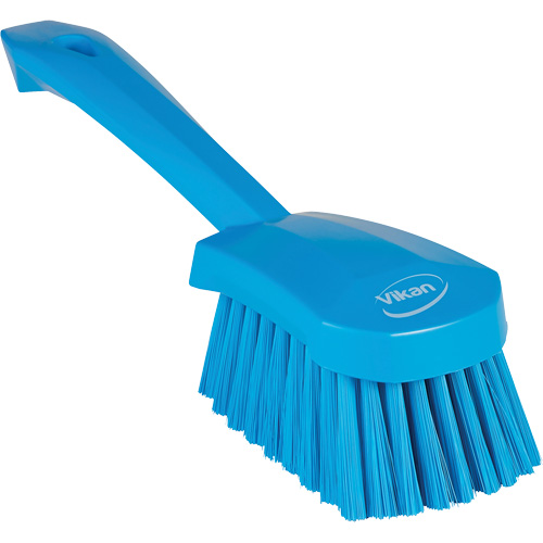 Brosse &agrave; r&eacute;curer avec manche court, Soies Doux, Longueur de 10-1/2", Bleu Les Fournitures Industrielles Méga