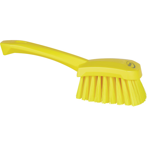 Brosse &agrave; r&eacute;curer avec manche court, Soies Doux, Longueur de 10-1/2", Jaune Les Fournitures Industrielles Méga