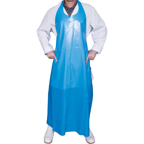 Tablier Top Dog de 6 mil, Polyur&eacute;thane, 45" lo x Bleu Les Fournitures Industrielles Méga