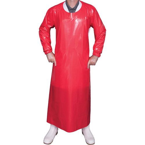 Blouse Top Dog de 6 mil, Grand, Rouge, Polyur&eacute;thane Les Fournitures Industrielles Méga