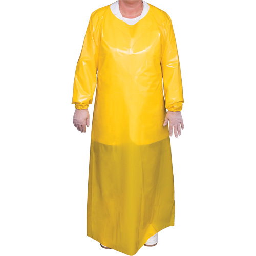 Blouse Top Dog de 6 mil, Grand, Jaune, Polyur&eacute;thane Les Fournitures Industrielles Méga
