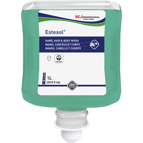 Nettoyant pour les mains, les cheveux et le corps Estesol, 1 L, For&ecirc;t tropicale, Cartouche en plastique Les Fournitures Industrielles Méga