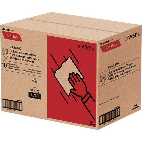 Pro Tuff-Job&reg; High Performance Spunlace Wipers, All-Purpose, 12-1/2" L x 9-1/4" W Les Fournitures Industrielles Méga