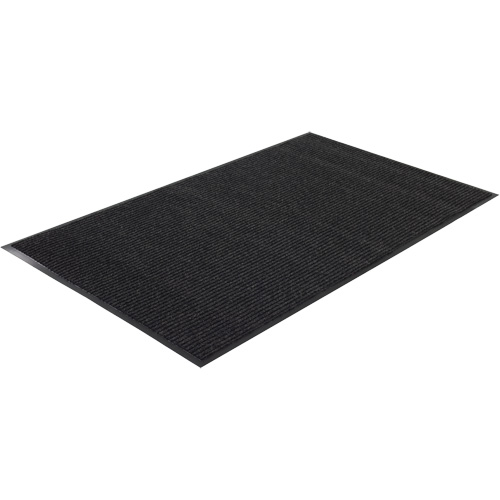 Tapis &agrave; nervures doubles, Essuie-pieds/grattoir, 2' x 3' x 1/4", Charbon Les Fournitures Industrielles Méga