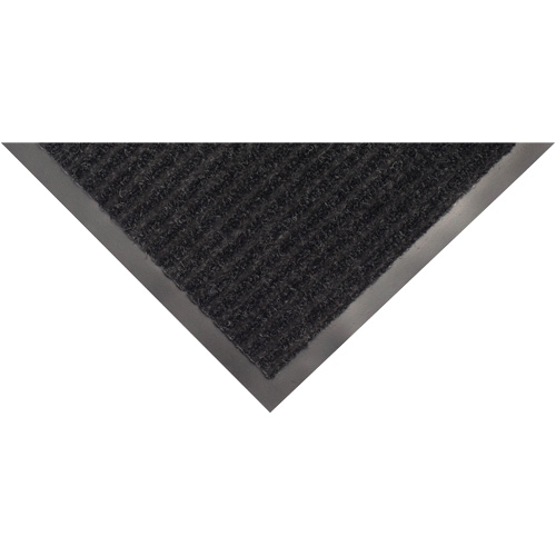 Tapis &agrave; nervures doubles, Essuie-pieds/grattoir, 2' x 3' x 1/4", Charbon Les Fournitures Industrielles Méga