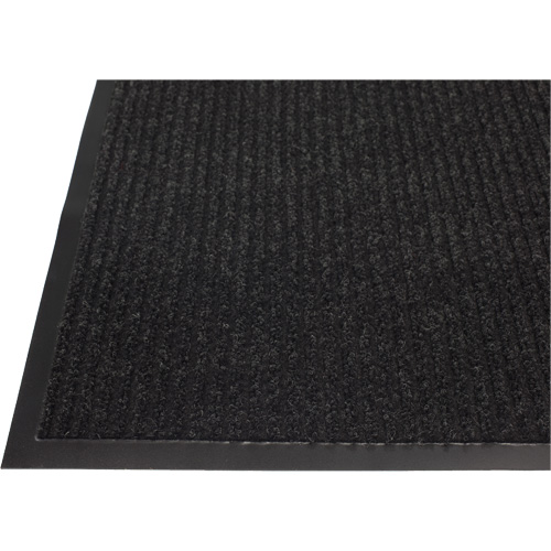 Tapis &agrave; nervures doubles, Essuie-pieds/grattoir, 2' x 3' x 1/4", Charbon Les Fournitures Industrielles Méga