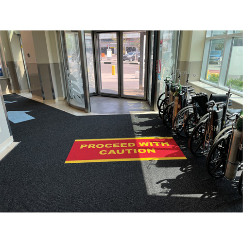 Tapis dentr&eacute;e Supreme Knob, Essuie-pieds/grattoir, 13-5/12' x 75-1/2' x 7/16", Charbon Les Fournitures Industrielles Méga