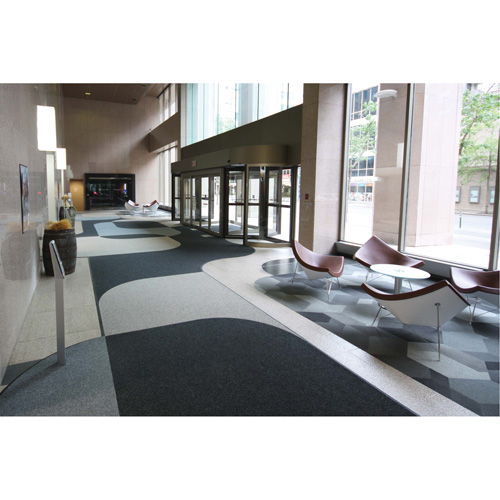 Tapis dentr&eacute;e Supreme Knob, Essuie-pieds/grattoir, 13-5/12' x 75-1/2' x 7/16", Charbon Les Fournitures Industrielles Méga