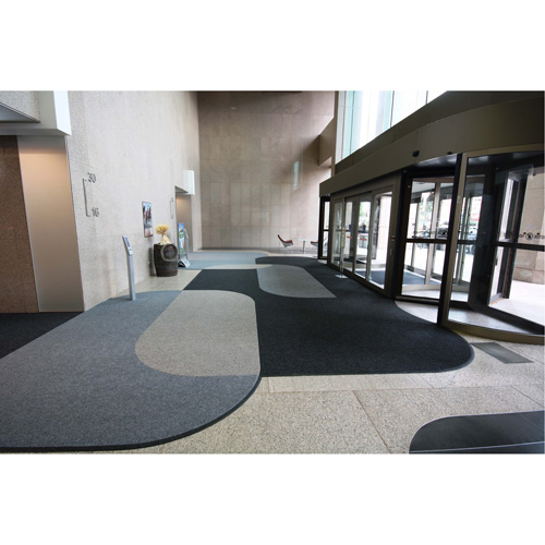 Tapis dentr&eacute;e Supreme Knob, Essuie-pieds/grattoir, 13-5/12' x 75-1/2' x 7/16", Charbon Les Fournitures Industrielles Méga