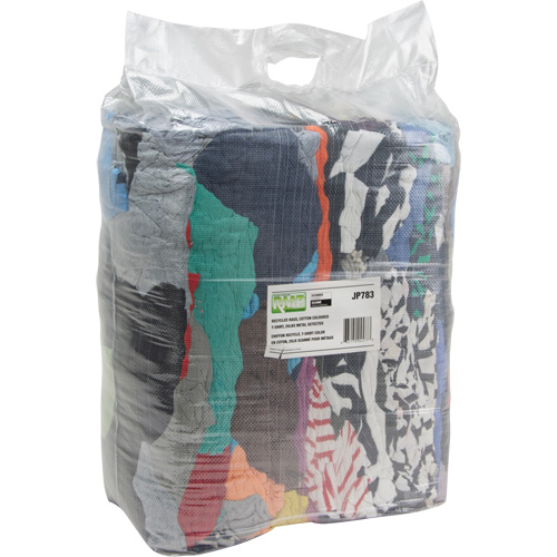 Recycled Material Wiping Rags, Cotton, Mix Colours, 25 lbs. Les Fournitures Industrielles Méga
