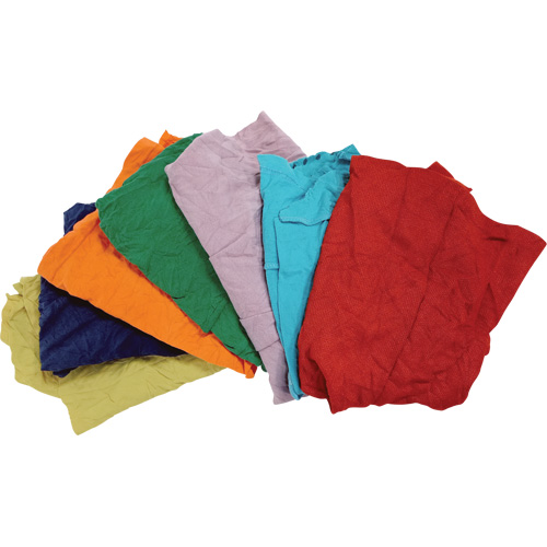 Recycled Material Wiping Rags, Cotton, Mix Colours, 25 lbs. Les Fournitures Industrielles Méga