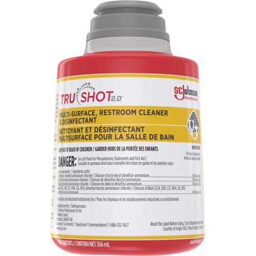 TruShot 2.0 Multi-Surface Restroom Cleaner & Disinfectant, 266 ml, Trigger Bottle Les Fournitures Industrielles Méga