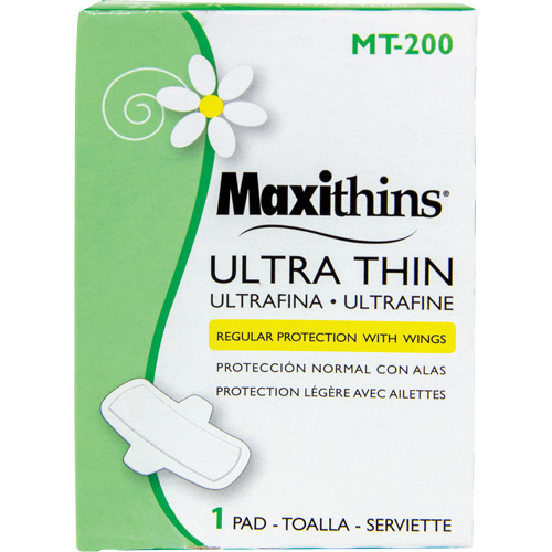 Serviettes Maxi Maxithins ultra minces avec ailes Les Fournitures Industrielles Méga
