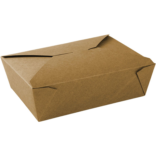 Contenants pour aliments &agrave; emporter Kraft, Ondul&eacute;, Rectangulaire Les Fournitures Industrielles Méga