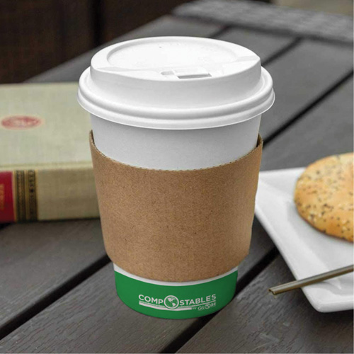 Manchons Kraft pour gobelet de caf&eacute;, Papier, 12 oz - 20 oz, Brun Les Fournitures Industrielles Méga