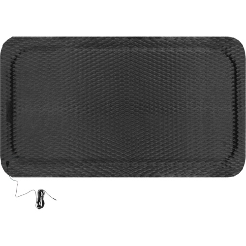 Ensemble de tapis conductible Hog Heaven, 3' la x 5' lo, 7/8" &eacute;paisseur, Noir, Nitrile Les Fournitures Industrielles Méga