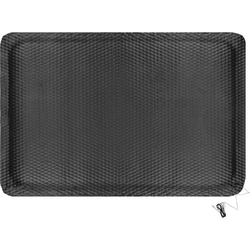 Tapis conductible Hog Heaven, 4' la x 6' lo, 5/8" &eacute;paisseur, Noir, Nitrile Les Fournitures Industrielles Méga