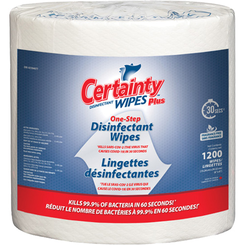 Lingettes d&eacute;sinfectantes, 8" x 6", 1200 lingettes Les Fournitures Industrielles Méga