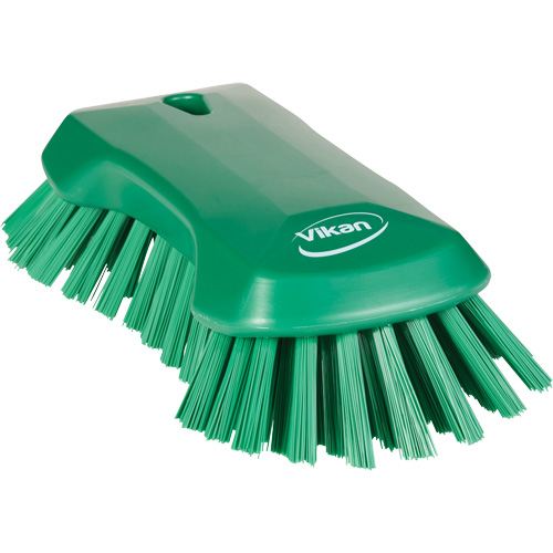 Brosse &agrave; main, Soies Tr&egrave;s ferme, Longueur de 9-1/10", Vert Les Fournitures Industrielles Méga