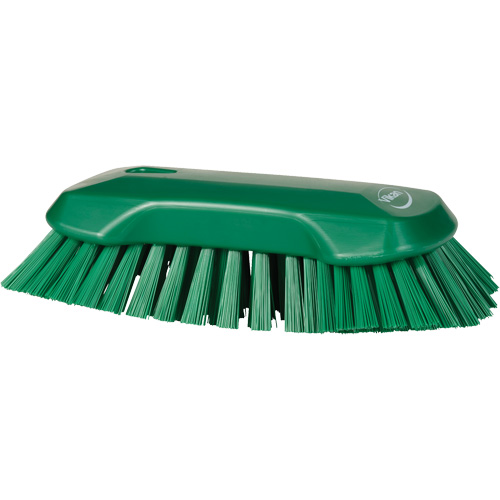 Brosse &agrave; main, Soies Tr&egrave;s ferme, Longueur de 9-1/10", Vert Les Fournitures Industrielles Méga
